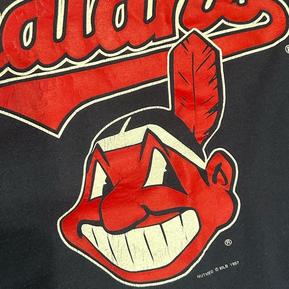 Vintage 1990’s Men’s Lee Sport Cleveland Indians Baseball Shirt Size Medium - Picture 3 of 8